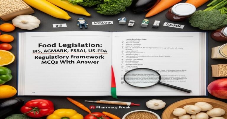 Food Legislation: BIS, AGMARK, FSSAI, US-FDA regulatory framework MCQs With Answer