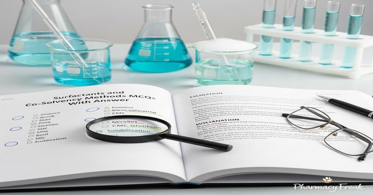 Surfactants and co-solvency methods MCQs With Answer