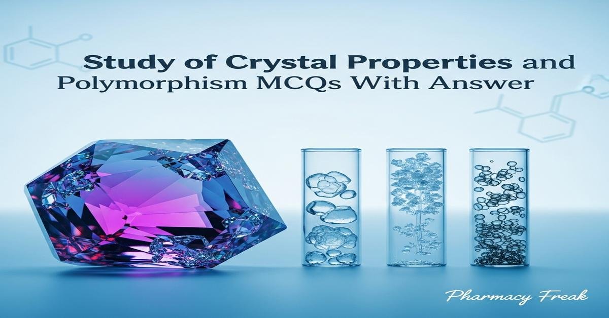 Study of crystal properties and polymorphism MCQs With Answer