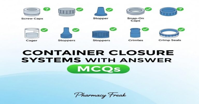 Container closure systems MCQs With Answer