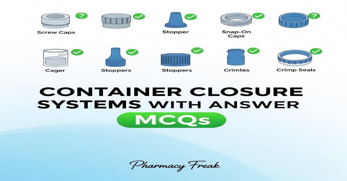 Container closure systems MCQs With Answer