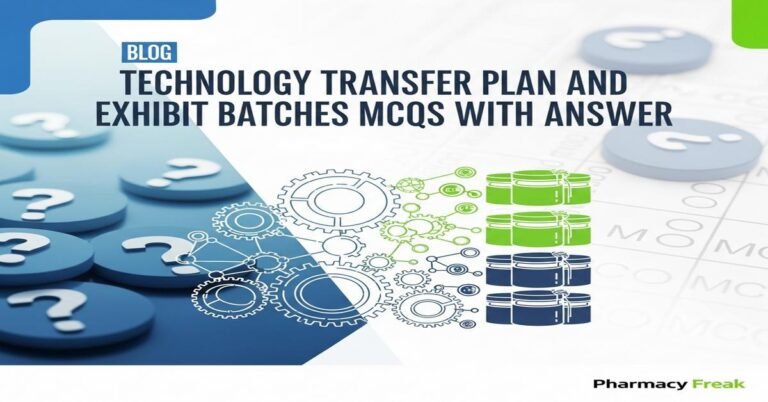 Technology transfer plan and exhibit batches MCQs With Answer