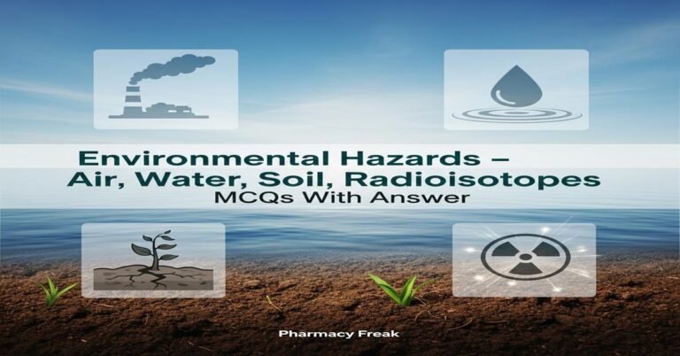 Environmental hazards – air, water, soil, radioisotopes MCQs With Answer