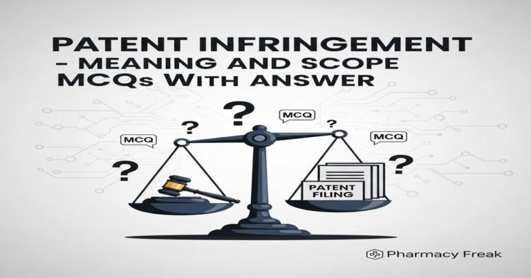 Patent infringement – meaning and scope MCQs With Answer
