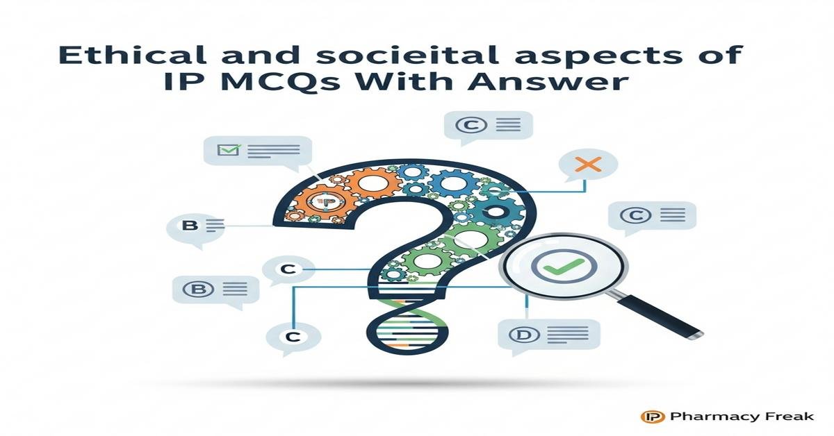 Ethical and societal aspects of IP MCQs With Answer
