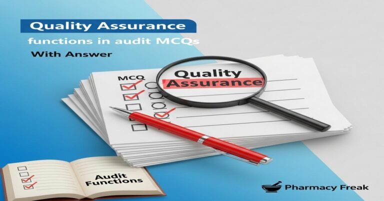Quality assurance functions in audit MCQs With Answer