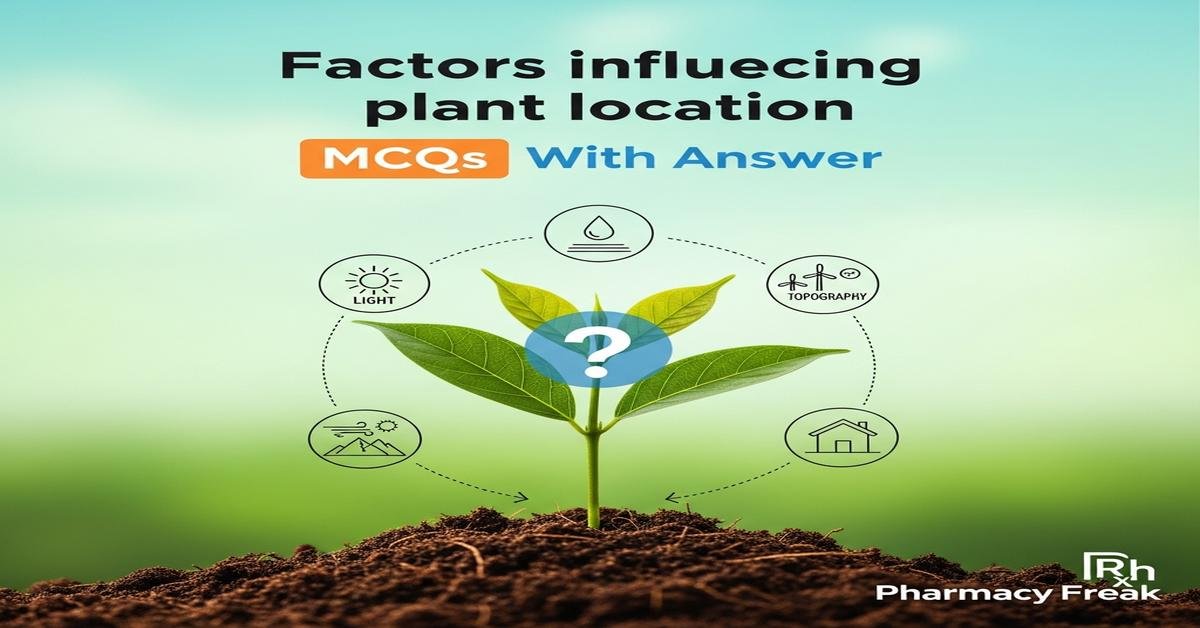Factors influencing plant location MCQs With Answer