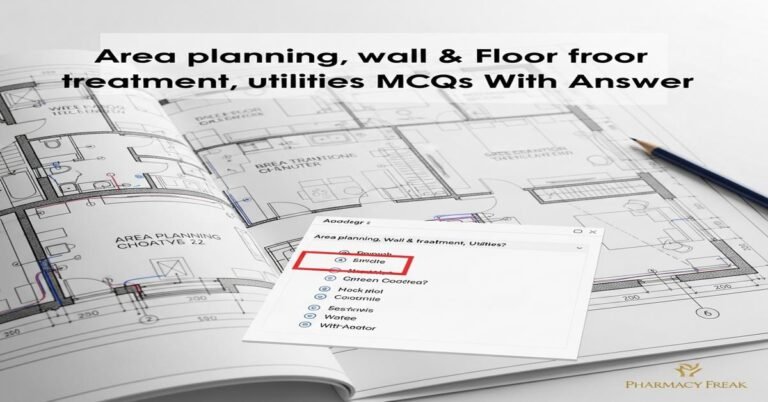 Area planning, wall & floor treatment, utilities MCQs With Answer