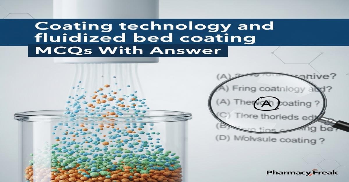Coating technology and fluidized bed coating MCQs With Answer