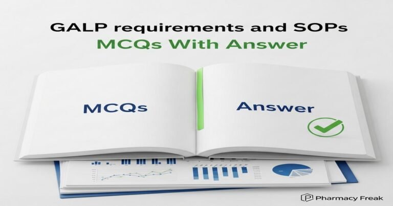 GALP requirements and SOPs MCQs With Answer