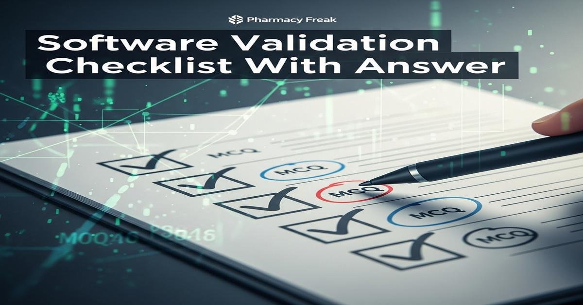 Software validation checklist MCQs With Answer