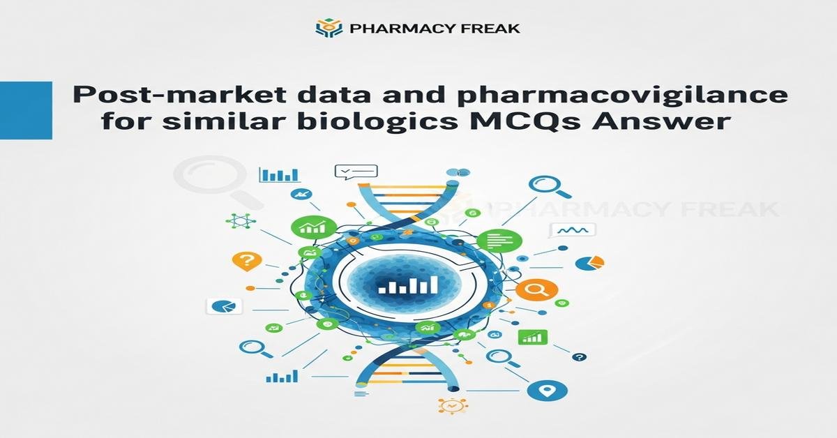 Post-market data and pharmacovigilance for similar biologics MCQs With Answer