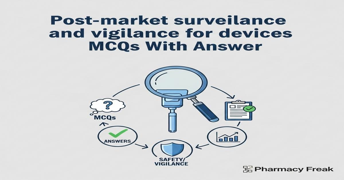Post-market surveillance and vigilance for devices MCQs With Answer