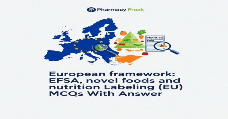 European framework: EFSA, novel foods and nutrition labeling (EU) MCQs With Answer
