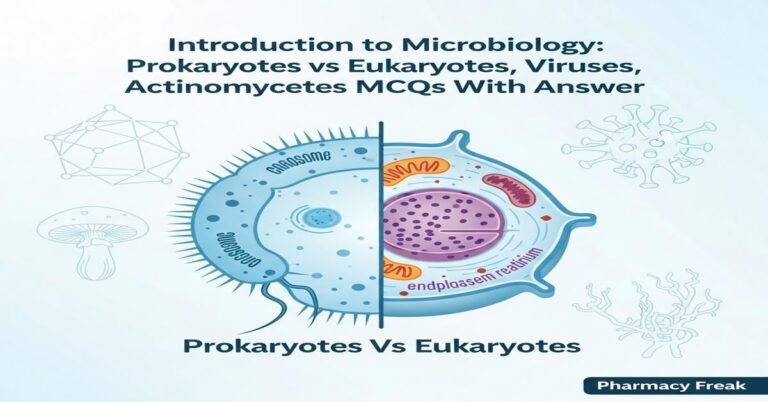 Introduction to microbiology: prokaryotes vs eukaryotes, viruses, fungi, actinomycetes MCQs With Answer