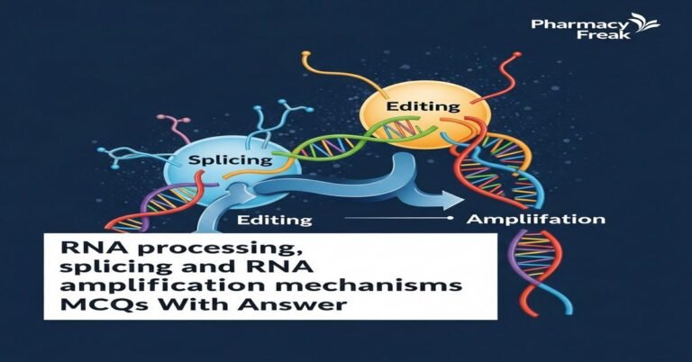 RNA processing, splicing, editing and RNA amplification mechanisms MCQs With Answer