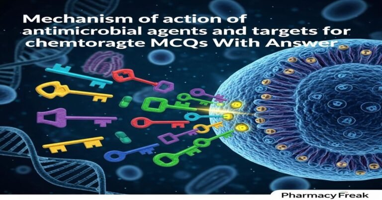 Mechanism of action of antimicrobial agents and targets for chemotherapy MCQs With Answer