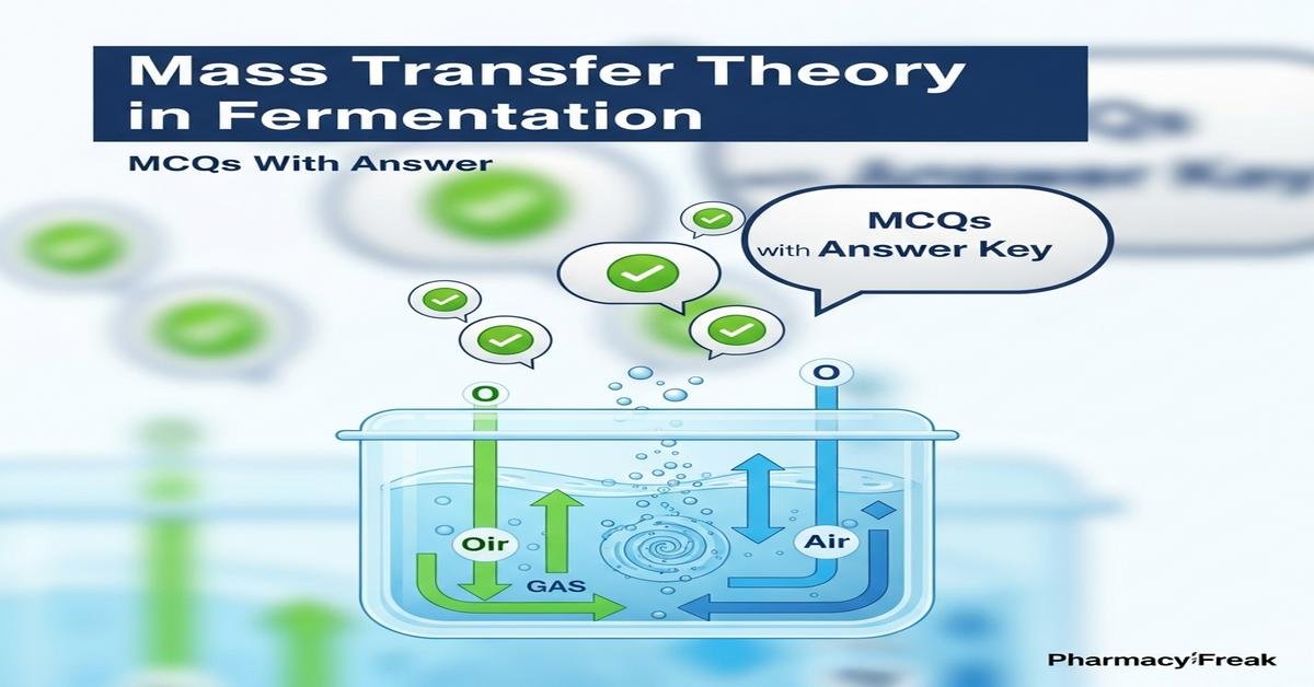Mass transfer theory in fermentation MCQs With Answer