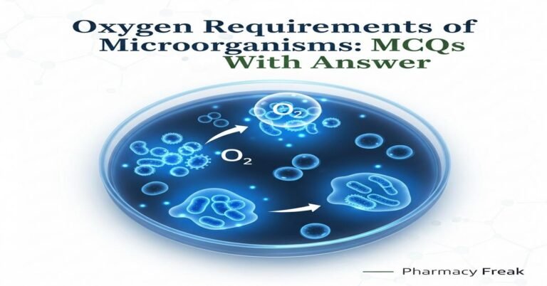 Oxygen requirements of microorganisms MCQs With Answer