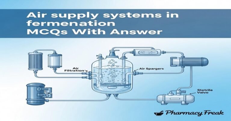 Air supply systems in fermentation MCQs With Answer