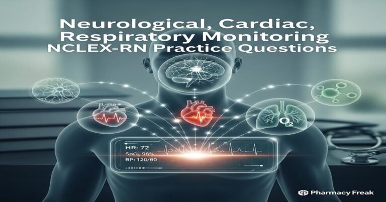 Neurological, cardiac, respiratory monitoring NCLEX-RN Practice Questions