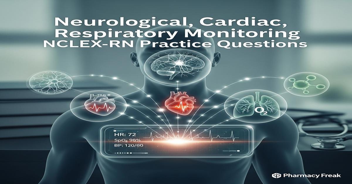 Neurological, cardiac, respiratory monitoring NCLEX-RN Practice Questions
