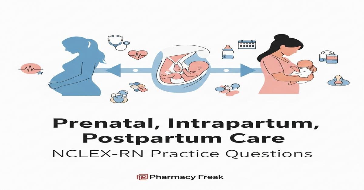 Prenatal, intrapartum, postpartum care NCLEX-RN Practice Questions