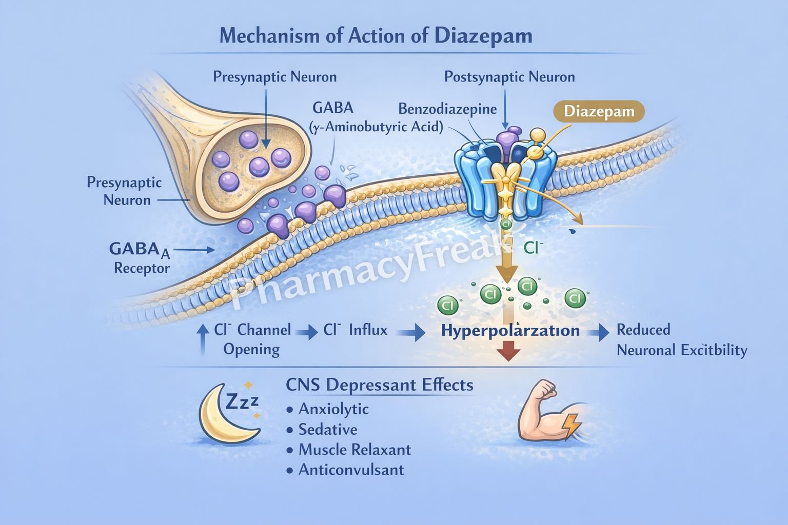 Mechanism of Action of Diazepam