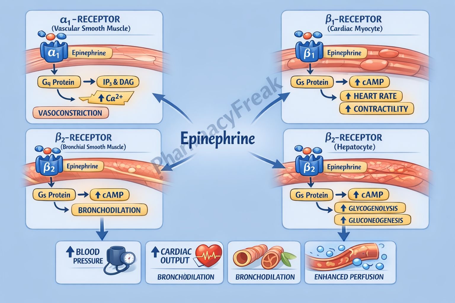 Mechanism of Action of Epinephrine