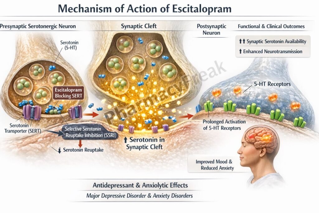 MOA of Escitalopram