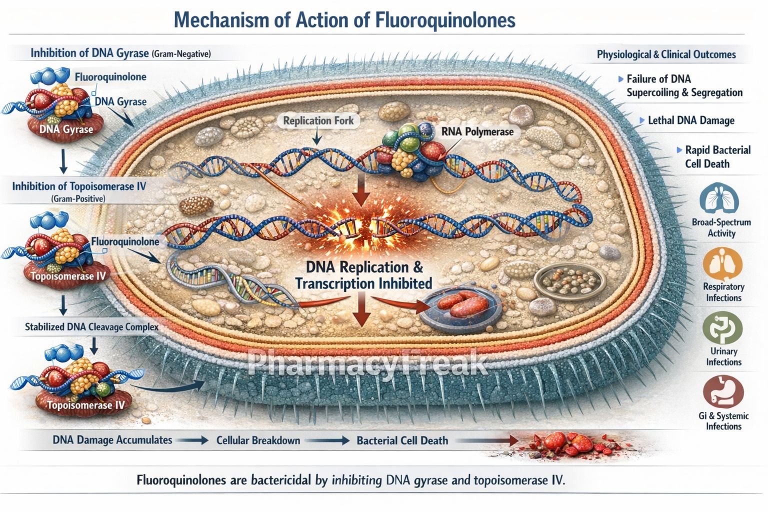 Mechanism of Action of Fluoroquinolones