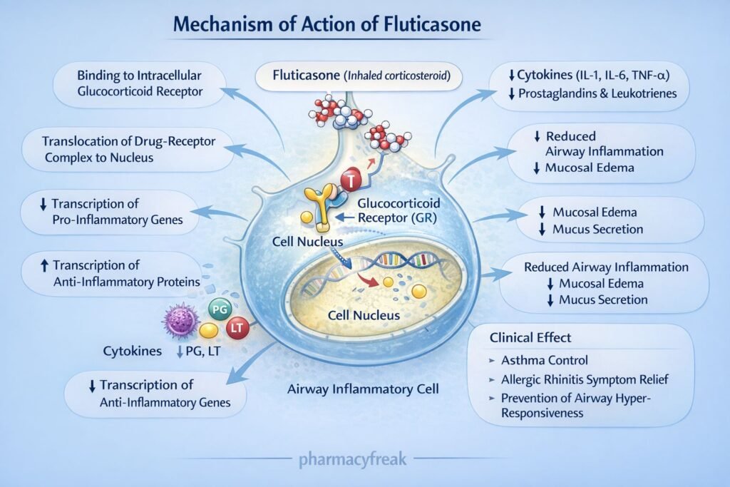 MOA of Fluticasone