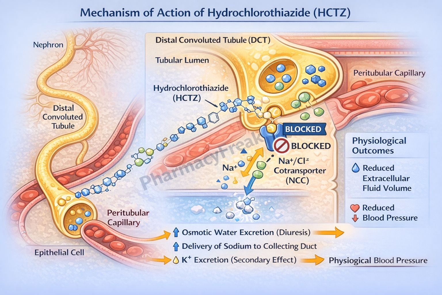 Mechanism of Action of Hydrochlorothiazide