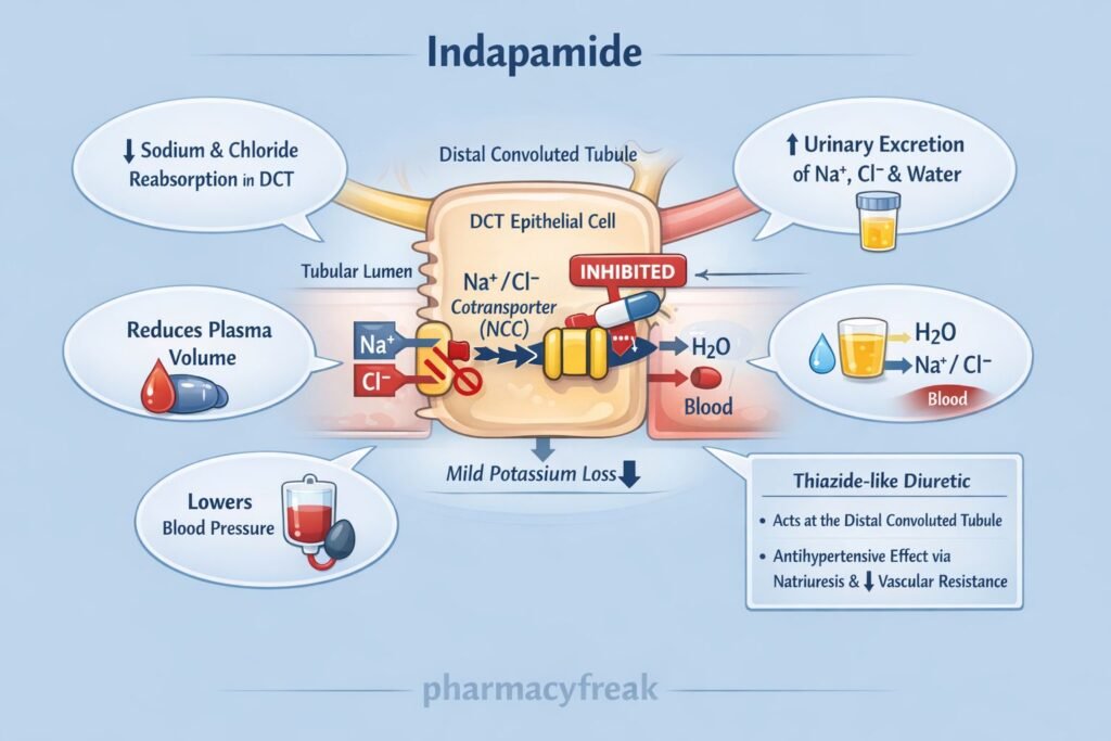 MOA of Indapamide