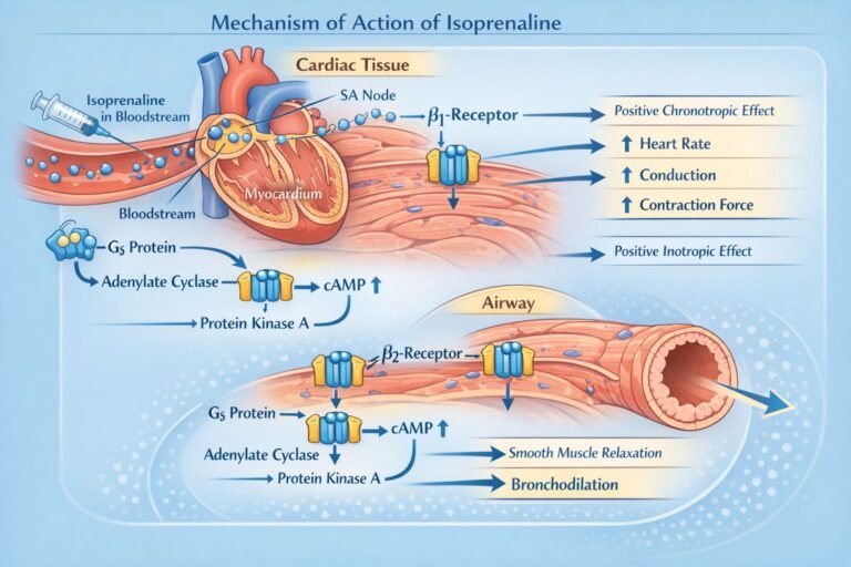 MOA of Isoprenaline