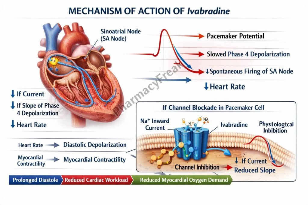 MOA of Ivabradine