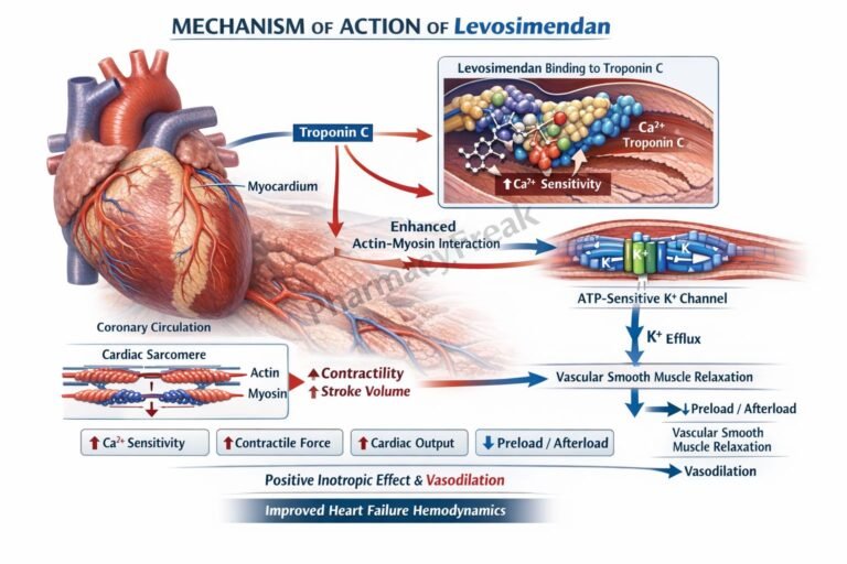 Mechanism of action of Levosimendan