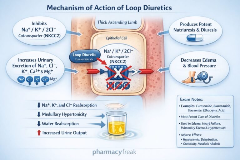 Mechanism of action of Loop Diuretics