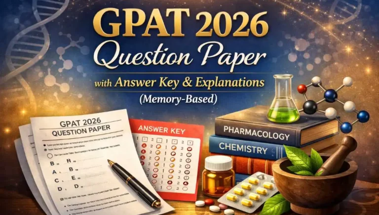 GPAT 2026 Question Paper with Answer Key & Explanations