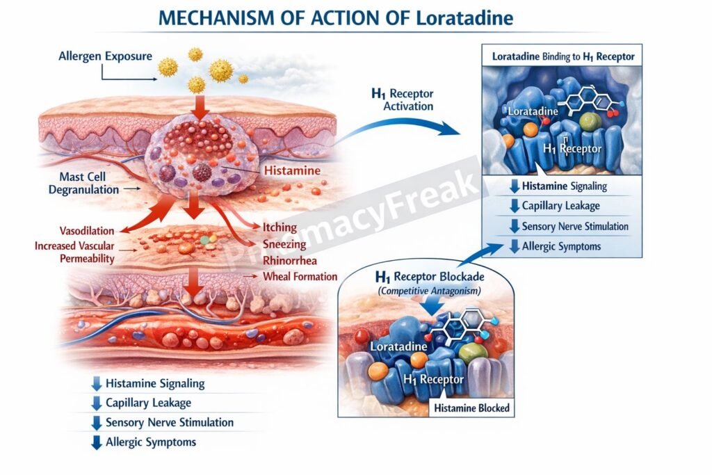 Mechanism of action of Loratadine