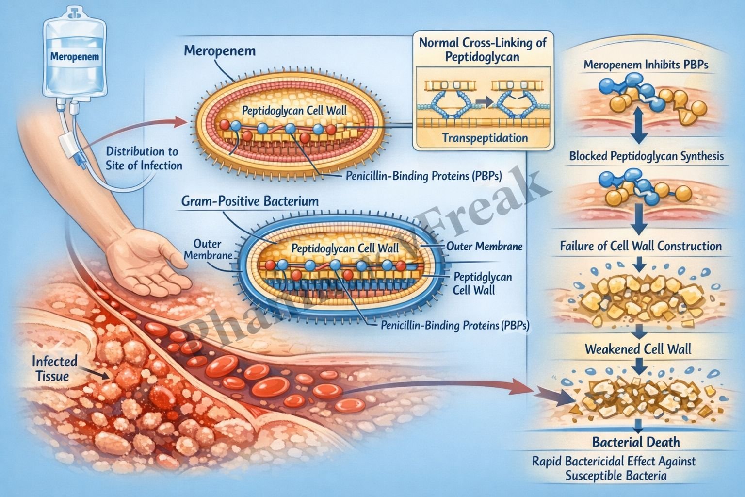 Mechanism of action of Meropenem