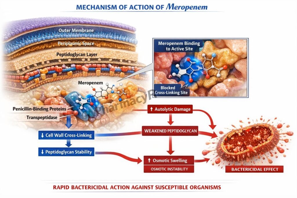 MOA of Meropenem