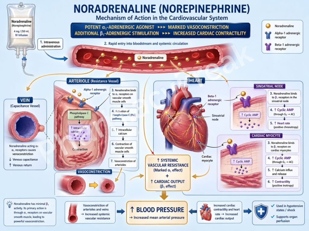 MOA of Noradrenaline