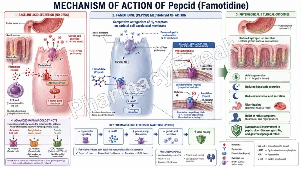 MOA of pepcid