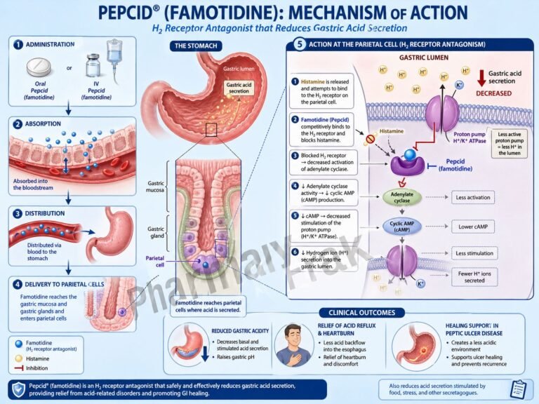 Mechanism of action of Pepcid