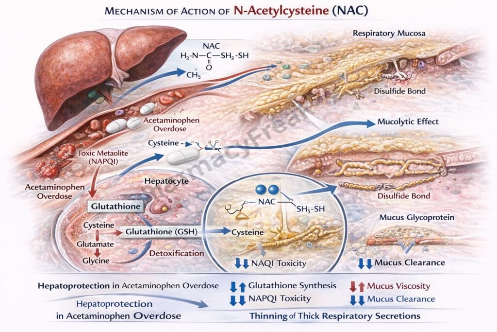 MOA of N-Acetylcysteine