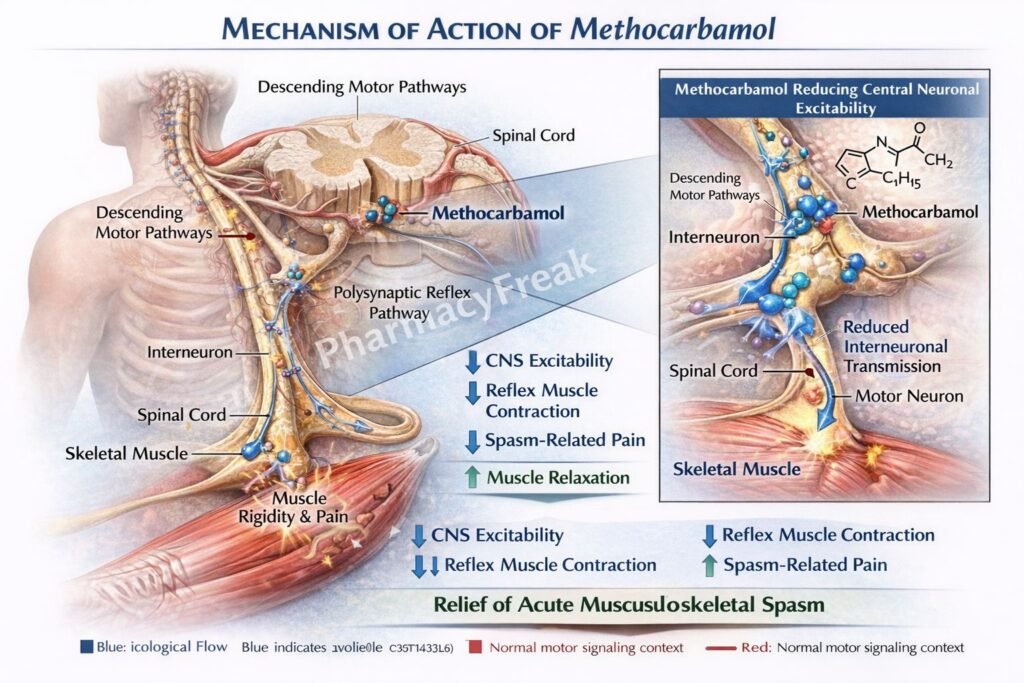 Mechanism of action of Methocarbamol