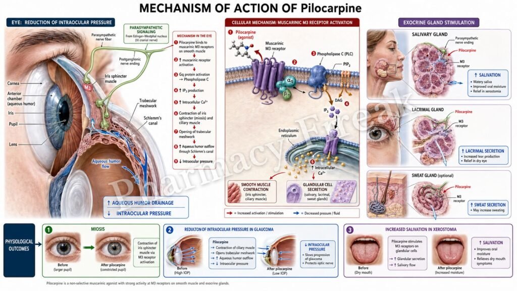 MOA of Pilocarpine