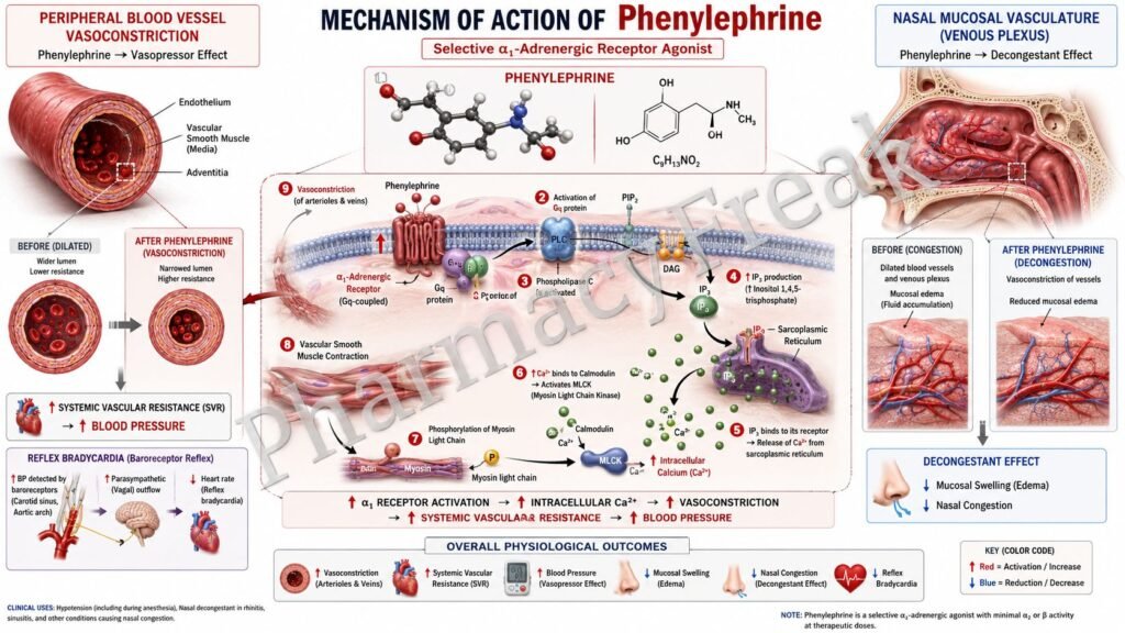 MOA of Phenylephrine