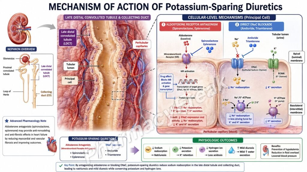 MOA of Potassium-Sparing Diuretics